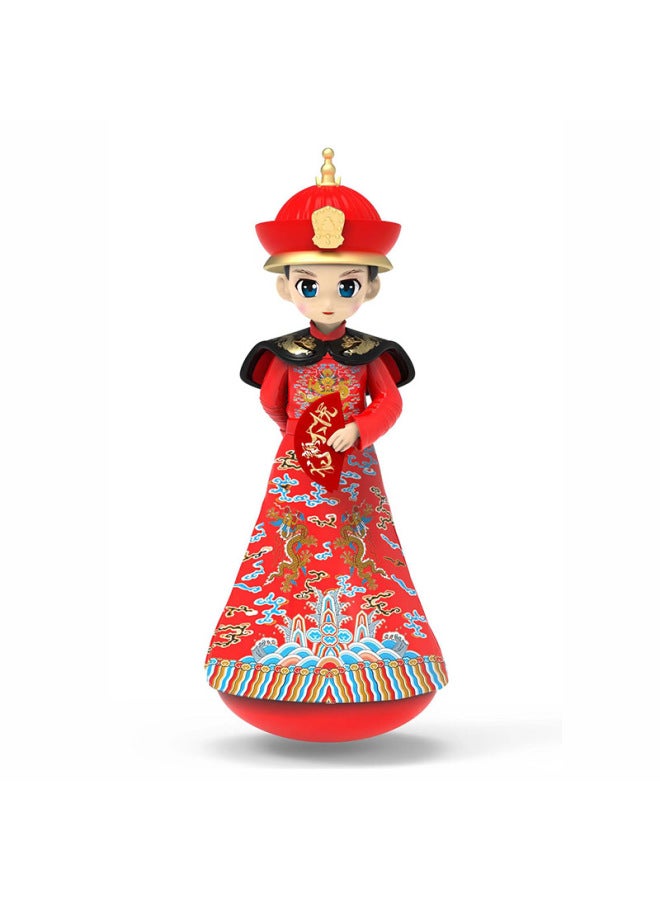Datang Tumbler Little Sister Four Beautiful Women Creative Xi'an Tourism Creative Doll Doll Toy Ornaments Gift-Color:Emperor Red Clothes (color Box) - Image 1