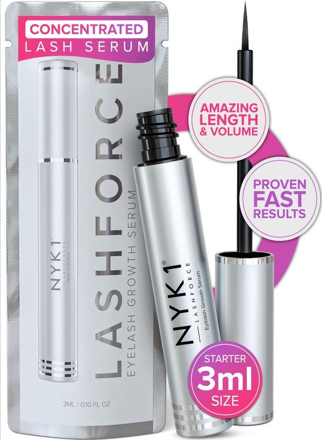 NYK1 CONCENTRATED Lash Serum For Eyelash Growth (3ml) LashForce Eyelash Serum To Grow Lashes Longer And Thicker - Lash Growth Serums For Easy Application And Long Lasting Results For Fuller Eyelashes - Image 1