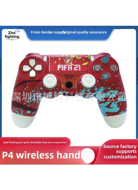 Preferred PS. 4 Game Handle Six Axis Dual Vibration P4 Game Console With Bluetooth Pro Wireless Handle-Product Color:Football Red