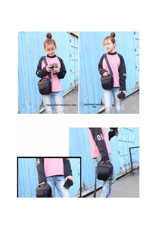 Camera Bag SLR Triangle Bag Men And Women 70D5D45D360D80D90D200D Equipment Bag Photo Bag-Color:Unlabeled Medium Size Simple Style  - Image 5