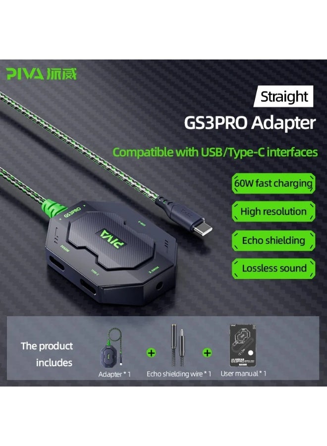 PIVA GS3 PRO-Z 4-in-1 Type-C Adapter, 32-bit Audio Support, 60W Charging Power Supply, White - Image 5