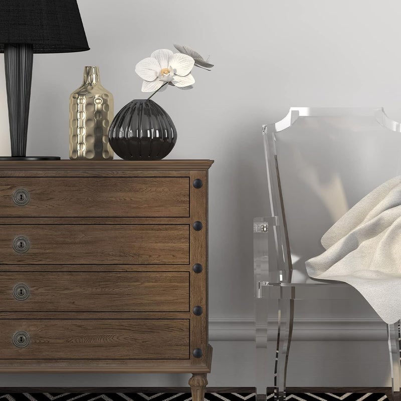 Eersida 100 Pcs Screw Caps Covers Plastic Self Tapping and 580 Pieces Self Adhesive Furniture Screw Hole Cover Stickers for Wood Furniture(Black) - Image 5