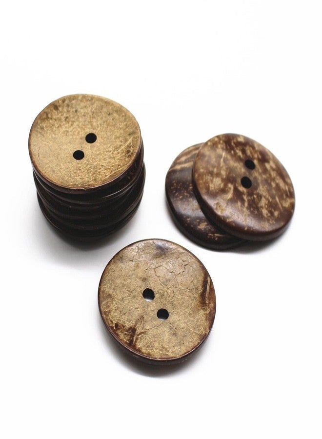 YaHoGa 20PCS Natural Coconut Shell Buttons 38MM Large Coconut Buttons for Sewing DIY Crafts (38mm) - Image 1