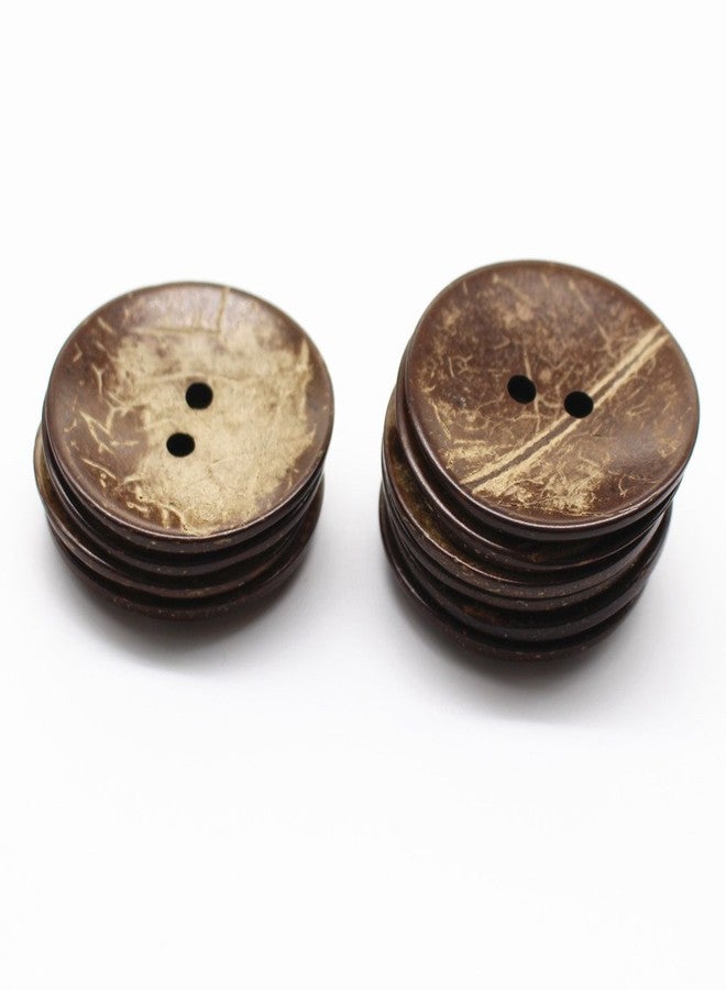 YaHoGa 20PCS Natural Coconut Shell Buttons 38MM Large Coconut Buttons for Sewing DIY Crafts (38mm) - Image 2