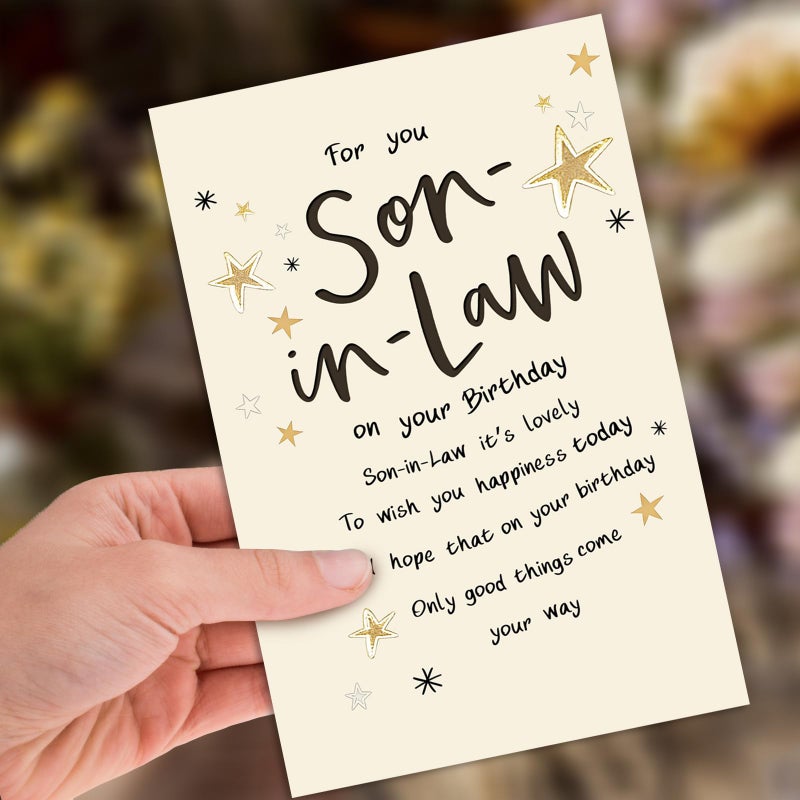 HEJOYN Son In Law Birthday Card, Happy Birthday Cards & Gift for Son-In-Law - Image 5