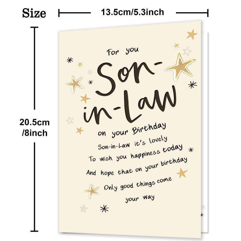 HEJOYN Son In Law Birthday Card, Happy Birthday Cards & Gift for Son-In-Law - Image 3