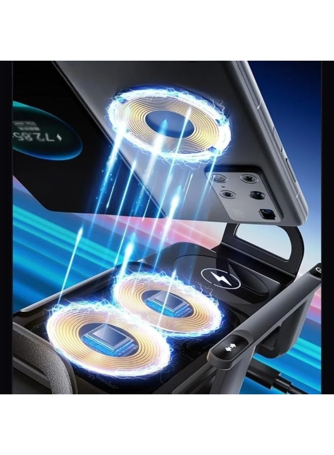 15W 90 Degree Rotating Wireless Car Air Conditioner Charger and Holder (X01) - Image 4