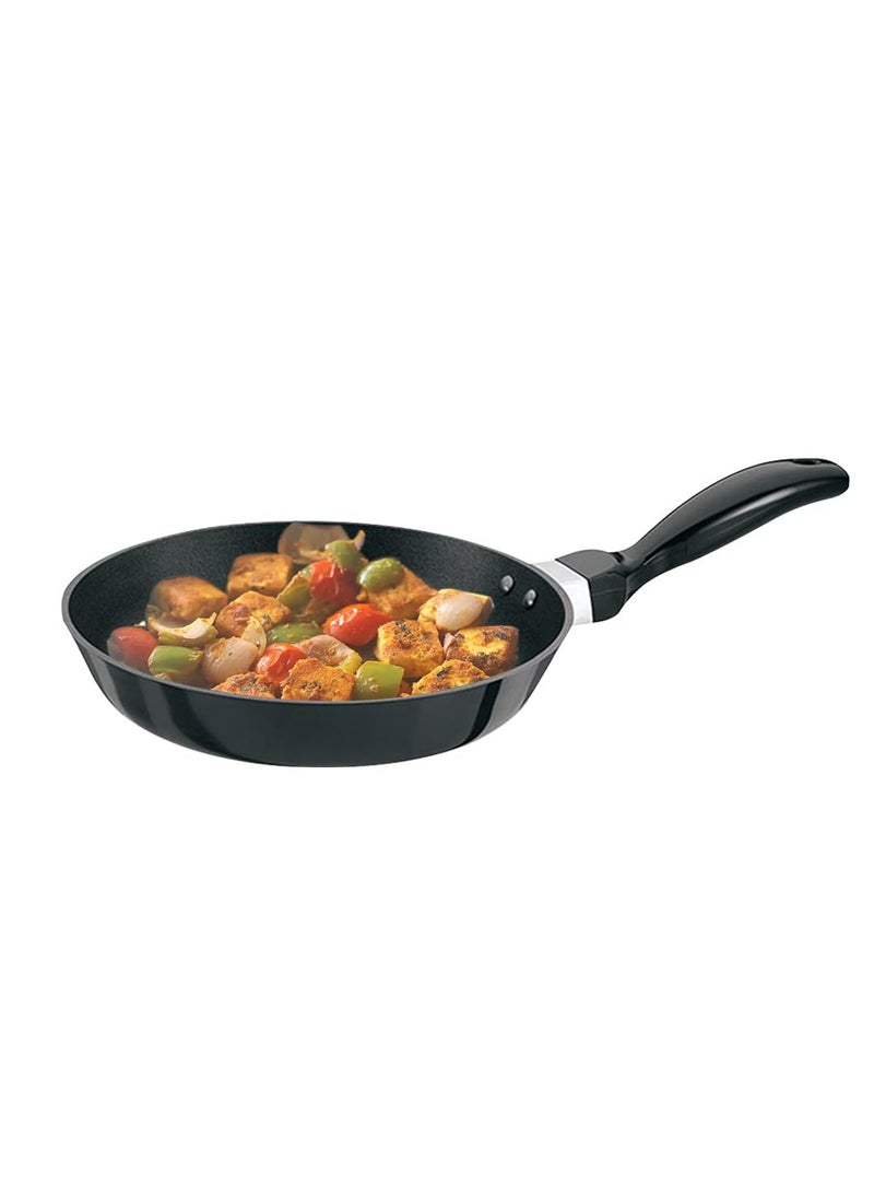 SAVYA HOME - SAVYA HOME Non Stick Frying Pan 26 cm Stove Induction Cookware Minimal Oil Cooking Easy Grip Handle 3 Layer Non Stick Coating NonToxic Lightweight 2 Year Warranty Black Colour - Image 1