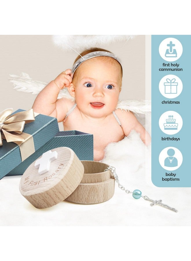 TBTFW My First Rosary, Baptism Keepsake Box, Catholic Baptism Gifts for Boys, Rosary for Baby Birthday and Shower - Image 5