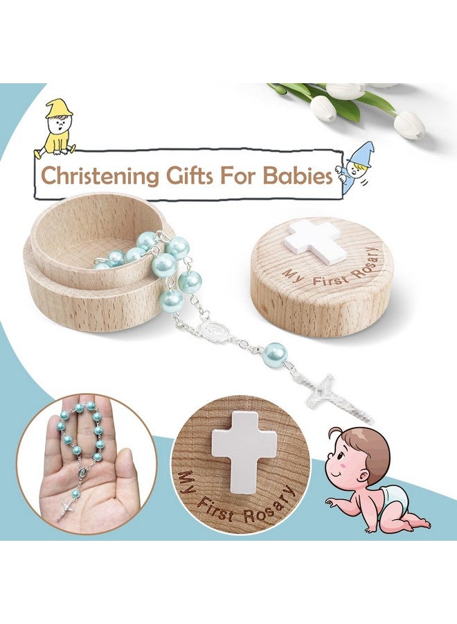 TBTFW My First Rosary, Baptism Keepsake Box, Catholic Baptism Gifts for Boys, Rosary for Baby Birthday and Shower - Image 3