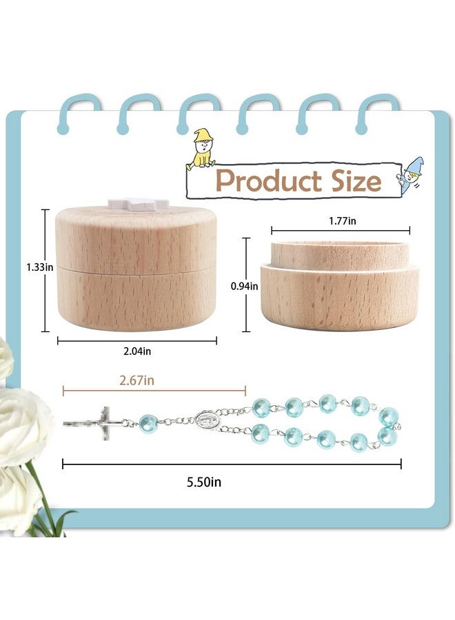 TBTFW My First Rosary, Baptism Keepsake Box, Catholic Baptism Gifts for Boys, Rosary for Baby Birthday and Shower - Image 2