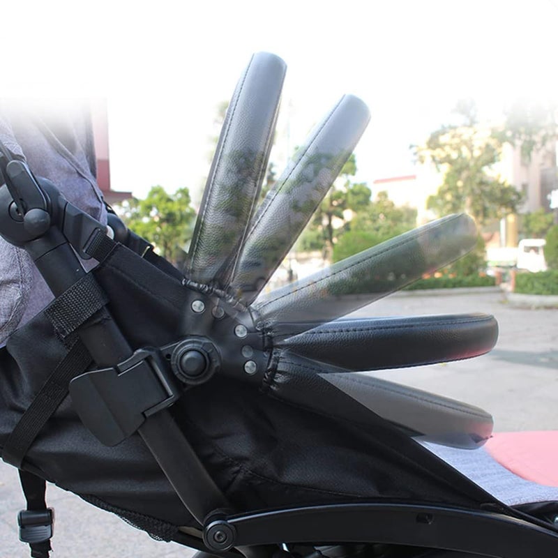 ROMIRUS Adjustable Stroller Bumper Bar Handlebar Compatible with YOYO2 YOYO3 Stroller (PU Leather) - Image 3