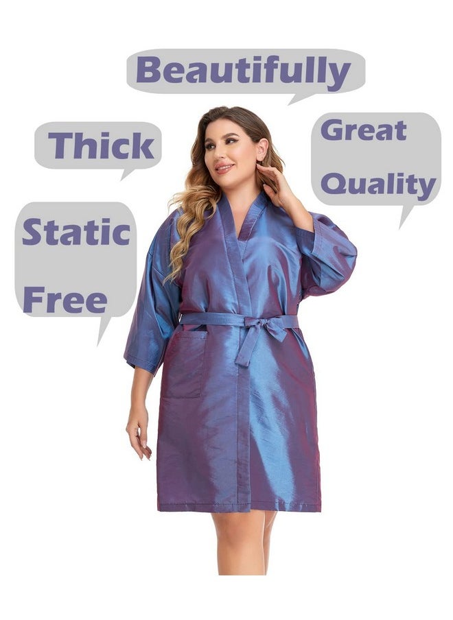 Perfehair PERFEHAIR Salon Client Gown Cape, Pack of 4, Hairdressing Gown Smock Robes for Hair Stylist to Hair Cutting, Hair Coloring, Makeup-Purple  - Image 5
