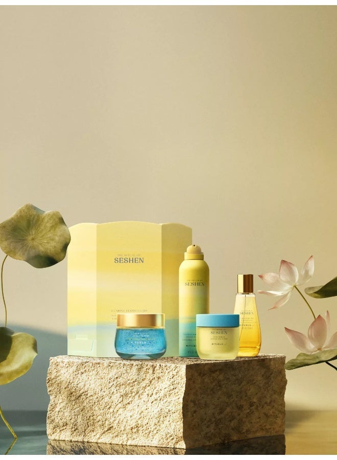 RITUALS Seshen Large Gift Set, 4-Piece Bath & Body Bundle – Orange Blossom, Lotus & Citrus Scented Foaming Shower Gel, Body Scrub, Body Gel & Hair and Body Mist, Summer Spa Gift Set - Image 2