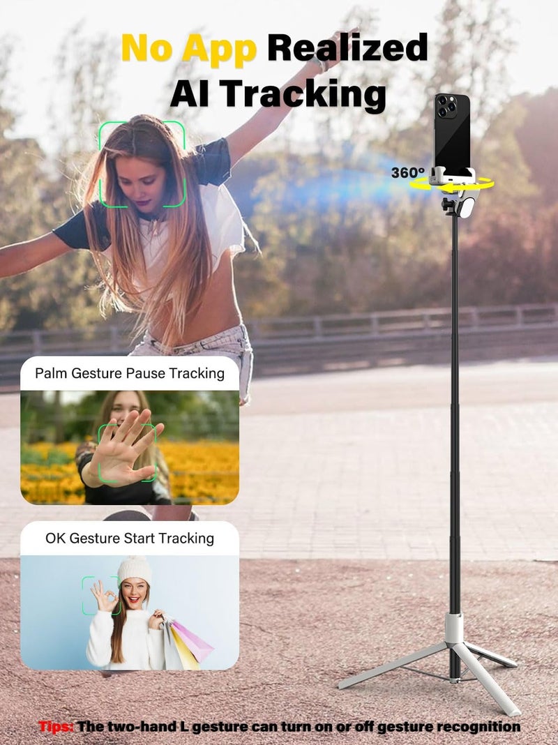 AOCHUAN M2Pro Smartphone Gimbal Stabilizer with RGB Fill Light and Remote Control - Image 2
