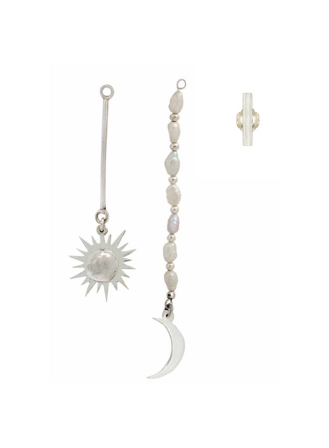 Indira Jewelry Peggy Silver Earrings Pearl