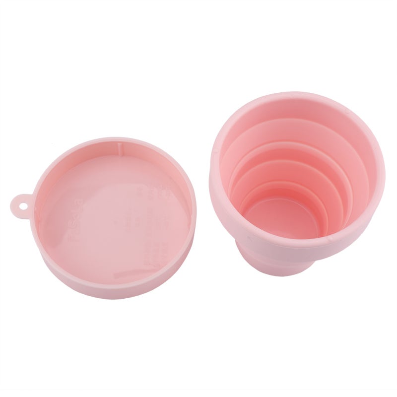 Foldable Silicone Cup: 1 Portable, Lightweight Design - With Protective Cover for Hiking, Camping, Travel Outdoor Use - Image 2