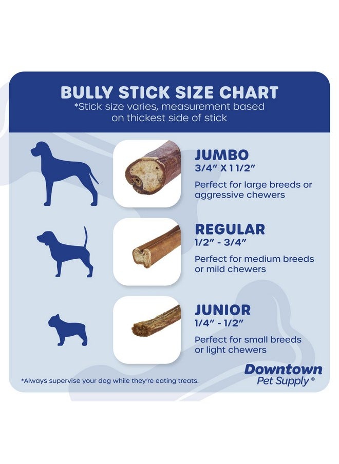 Downtown Pet Supply Downtown Pet Supply 12-inch Bully Sticks for Large Dogs, Pack of 8 - Single Ingredient, Rawhide Free Dog Chews for Aggressive Chewers - Nutrient-Rich and Odor Free Bully Sticks for Dogs - Beef  - Image 3