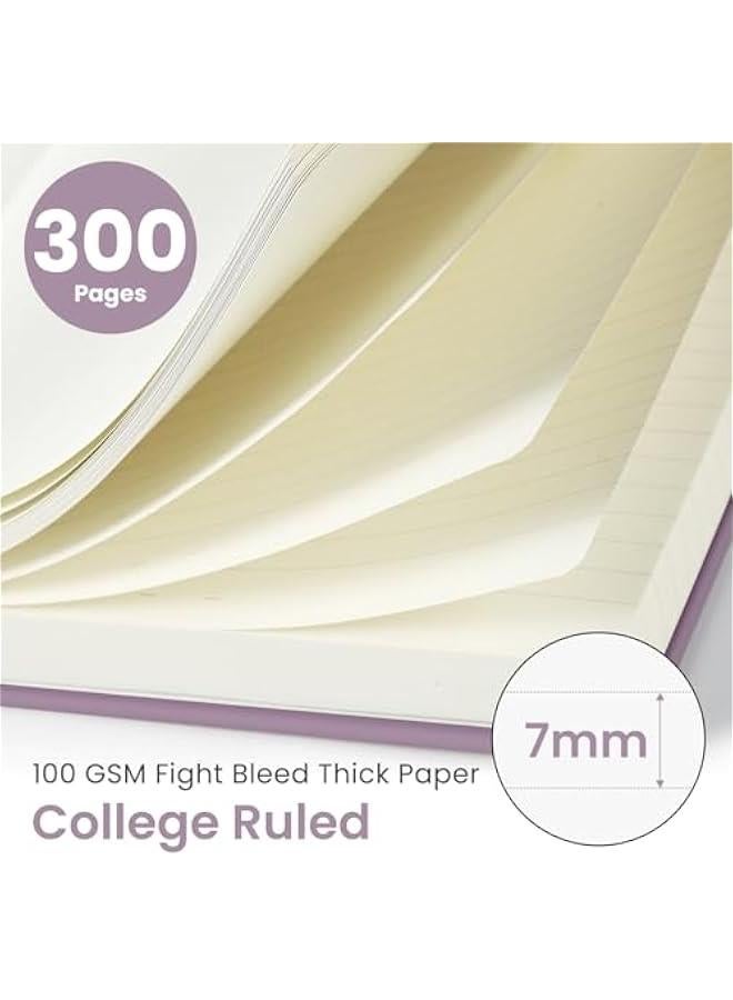Arabest Lined Spiral Notebook Journal for Work, 300 s Thick B5 (7.1x10) College Ruled Journal for Women & Writing, Hardcover Notebook for Note Taking, Perfect for Office Home School Supplies, Purple - Image 2