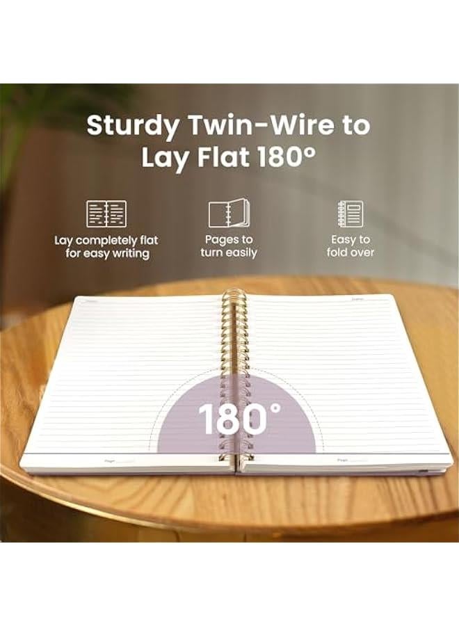 Arabest Lined Spiral Notebook Journal for Work, 300 s Thick B5 (7.1x10) College Ruled Journal for Women & Writing, Hardcover Notebook for Note Taking, Perfect for Office Home School Supplies, Purple - Image 4
