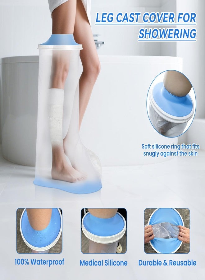 Zolife Waterproof Extra Wide Leg Cast Cover for Shower Adult After Surgery with Non-Slip Bottom, Extra Large Watertight Foot Cast Protector for Plus Size Adults Large Casts Surgery Shower Boots - Image 3