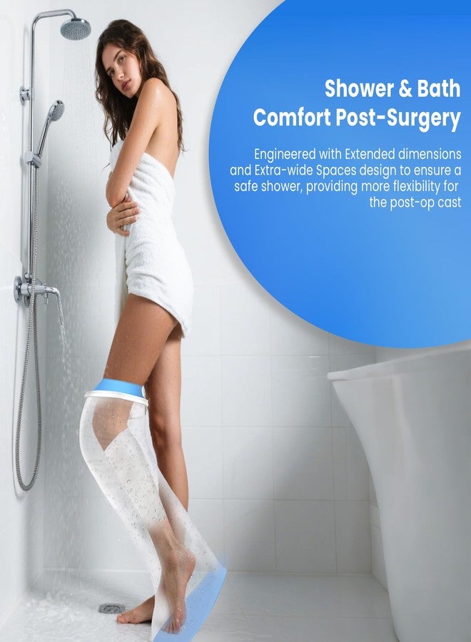 Zolife Waterproof Extra Wide Leg Cast Cover for Shower Adult After Surgery with Non-Slip Bottom, Extra Large Watertight Foot Cast Protector for Plus Size Adults Large Casts Surgery Shower Boots - Image 5