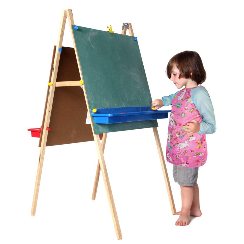 Bassion Smocks for Kids, Toddler Art Smock Artist Painting Aprons Waterproof Long Sleeve with 3 Pockets for Age 2-6 Years - Image 5