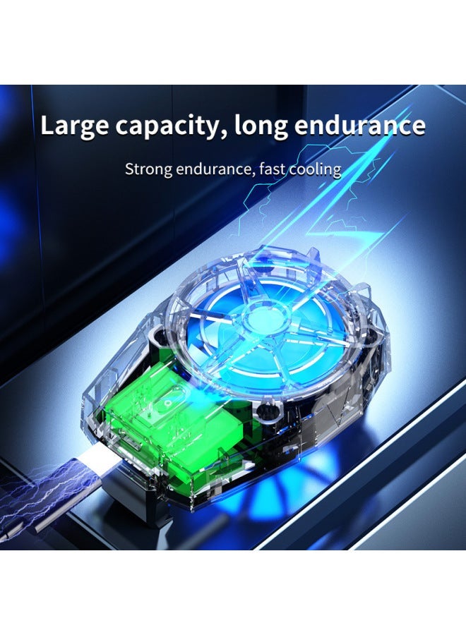 Explosions X52 Mobile Phone Radiator Air-cooled Mute Noise Reduction Back Clip Cooling Live Electric Unexpectedly Dedicated Heat Dissipation-Color:X52a Plug-in Material Black - Image 4