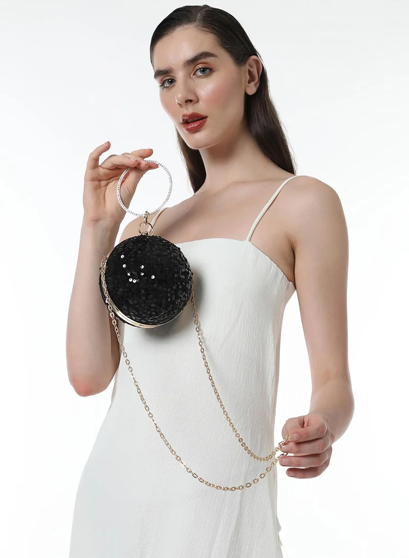 صوص هاوت حقيبة كلاتش ديسكو - أسود أونيكس