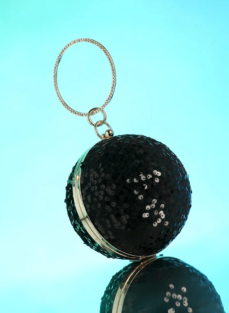 صوص هاوت حقيبة كلاتش ديسكو - أسود أونيكس