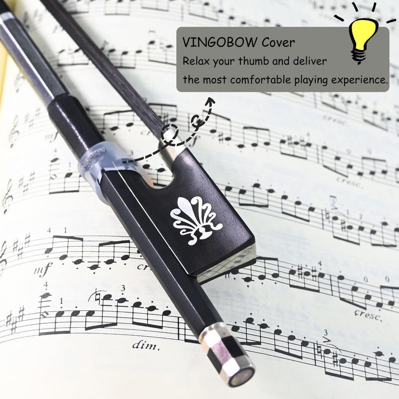 VINGOBOW Carbon Fiber Violin Bow 4/4 Size Rich Tone Concert Level High Cost-performance Fiddle Bow with Velvet Bag - Image 5