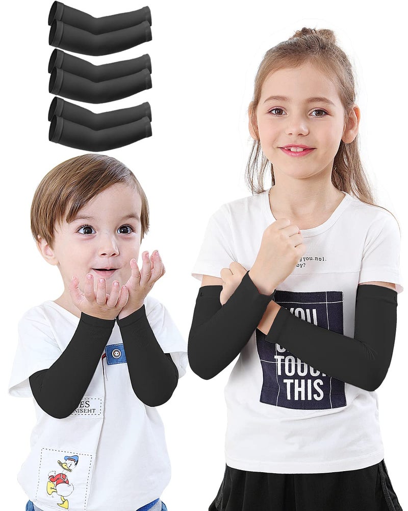 Newbyinn Arm Sleeves for Kids, Toddlers 1 Pair/ 3 Pairs, Warmer Gloves UPF 50 UV Sun Protection Sleeves to Cover Arms - Image 1