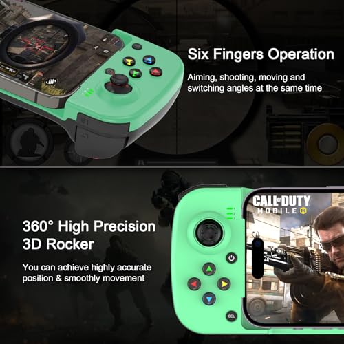arVin Wireless Gaming Controller for iPhone Android Gamepad Joystick for iPhone 15/14/13, iOS, iPad, MacBook, Samsung Galaxy S23/22/21, TCL, One Plus, Tablet, PC, Call of Duty Mobile, Genshin, Diablo - Image 4