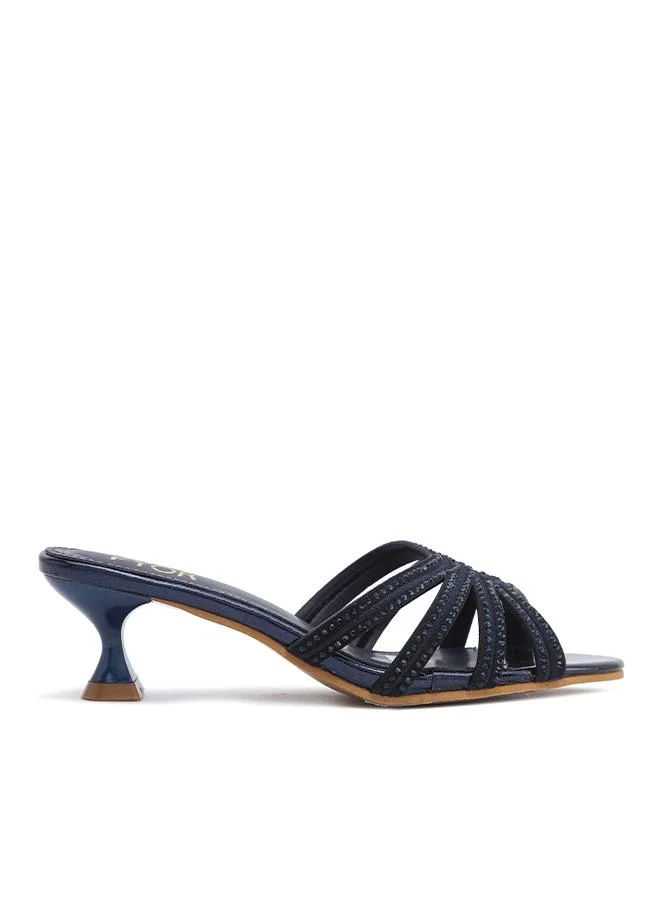 فايور Crystal-Embellished Strappy Kitten Heel MY 417