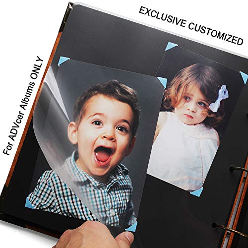 ADVcer 30 Sheets 9.84 x 10.24" Clear Insert Page Protectors Film - Exclusive Customized (NOT Pocket Non-adhesive) Acid Free Flexible Photo Sheet Divider, ONLY match ADVcer 10x10 Photo Album Scrapbooks - Image 4