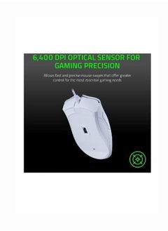 RAZER DeathAdder Essential Gaming Mouse with 6,400 DPI Optical Sensor - Mercury White  - Image 5