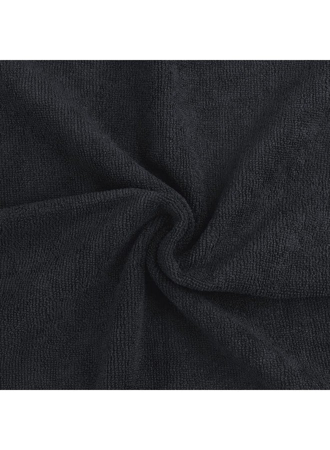 Orighty Orighty Black Salon Towel, Pack of 12(Not Bleach Proof, 16 x 27 Inches) Super Soft and Absorbent Microfiber Towels for Salon, Hand, Gym, Bath, Spa and Home Hair Care - Image 2
