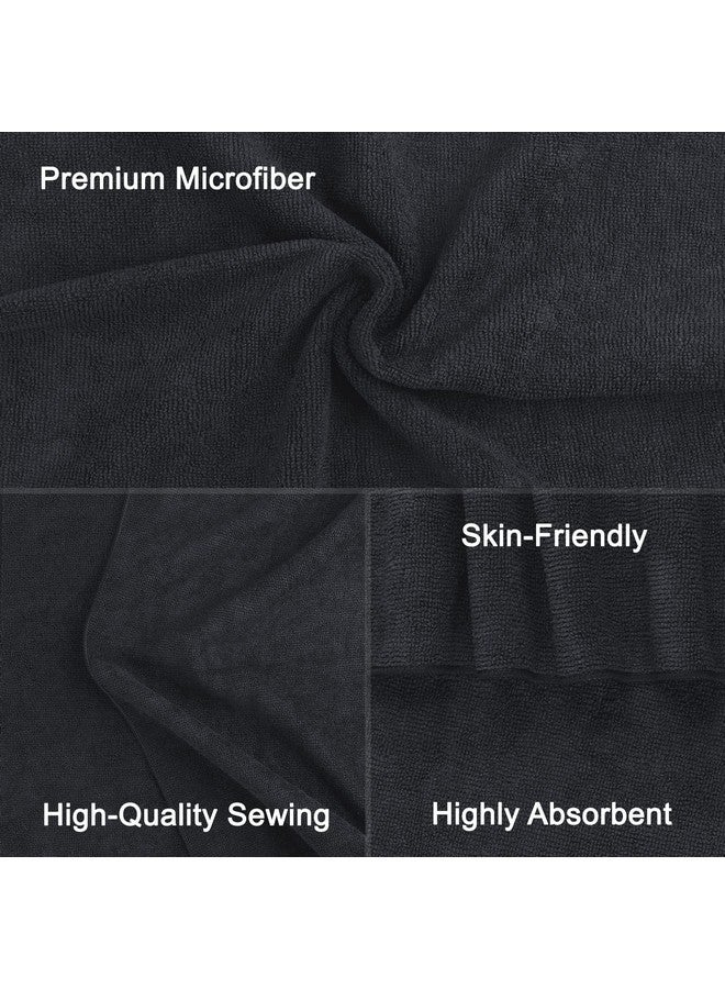 Orighty Orighty Black Salon Towel, Pack of 12(Not Bleach Proof, 16 x 27 Inches) Super Soft and Absorbent Microfiber Towels for Salon, Hand, Gym, Bath, Spa and Home Hair Care - Image 3