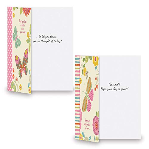 Current Butterfly Cheer Thinking of You Cards with Envelopes - Assortment of 8 Greeting Cards, 4 Designs, Large 5" x 7" Thinking of You Cards for Women - Image 3