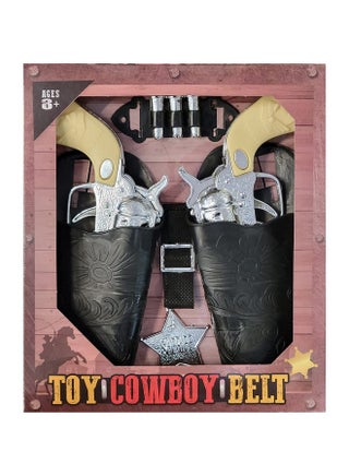 Cowboy Toy Gun Holster and Belt 9 Piece Set for Kids. 2 Toy Pistols, 1 Sheriff Badge, 2 Gun Holsters, and 3 Play Bullets, 1 Adjustable Belt, Old Western Action Belt for Sheriff, Halloween Costume - pzsku/Z014DB890E2F71EF72ACDZ/45/1744800150/fae8ed1f-09cb-4ba1-914a-cdc374993e94