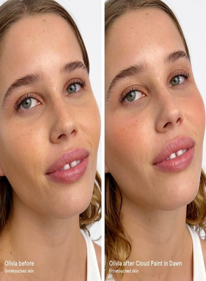 Glossier Cloud Paint Gel-Cream Blush, Dawn - sunny coral 10ml - Lightweight & Buildable Cheek Color - Image 4