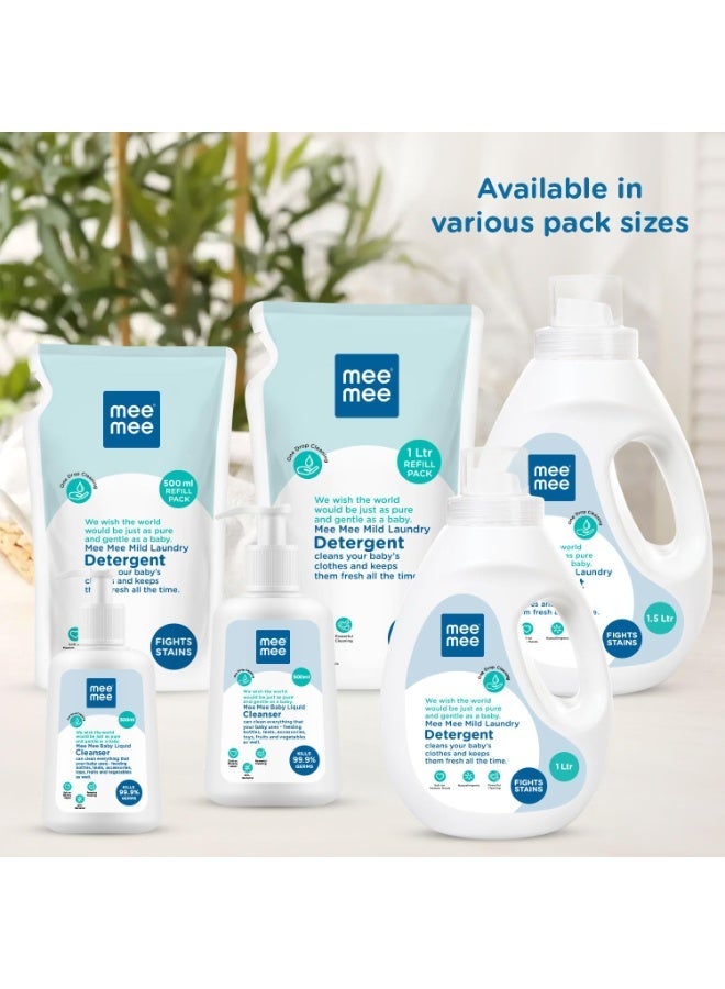 Mee Mee Mild Baby Liquid Laundry Detergent Refill Pack, 1.2L & Mee Mee Mild Baby Liquid Laundry Detergent, 1.5L - Image 2