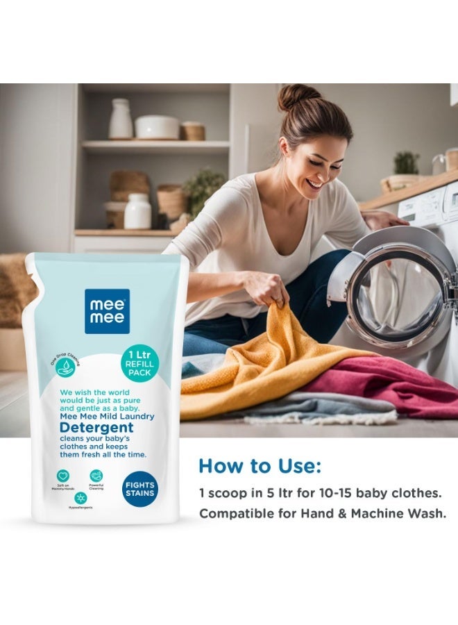 Mee Mee Mild Baby Liquid Laundry Detergent Refill Pack, 1.2L & Mee Mee Mild Baby Liquid Laundry Detergent, 1.5L - Image 4
