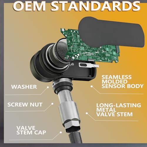 FFFauto Tire Pressure Monitoring Sensors Pack of 4 TPMS Sensor Compatible with Chevy, GMC, Cadillac & Buick -2016-2024 Cruze Silverado Tahoe Sierra Yukon XL Escalade,OE 13516165 84607659,- 433MHz - Image 4