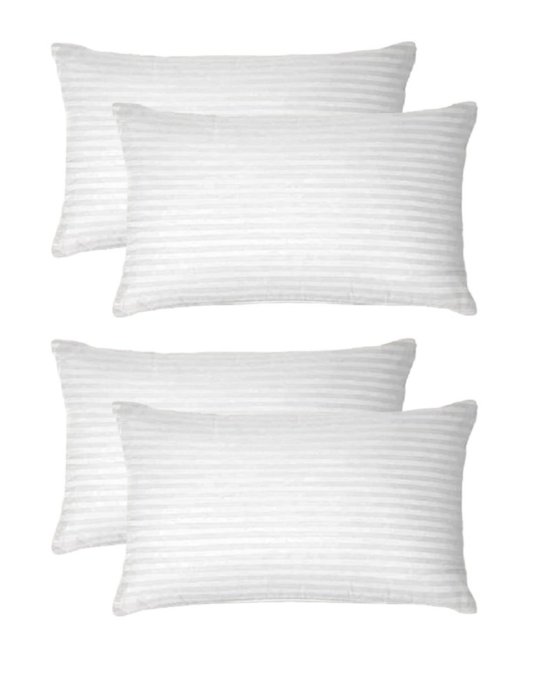 VLYSIUM Perfect Sleeper VLYSIUM Perfect Sleeper Rectangular 12x18 Inches Cushion, Set of 4, Arrya Microfiber Hotel Quality Premium Fibre Soft Cushion, Pillow Filler, White  - Image 1