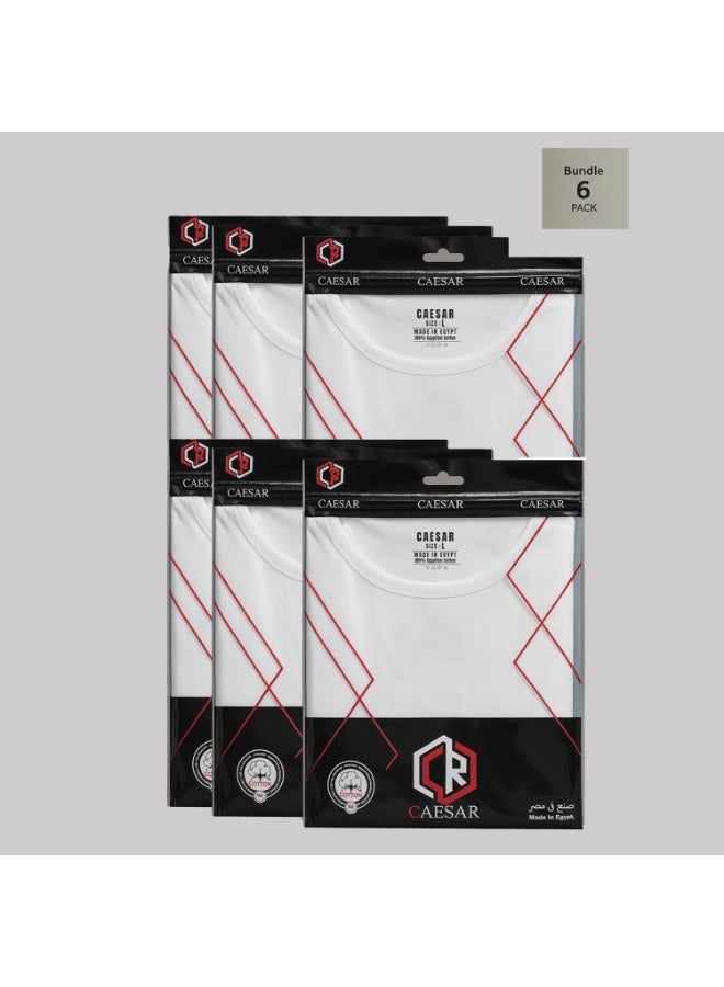 Caesar Men’s Tank Undershirt Bundle – 6 Pieces - Image 2