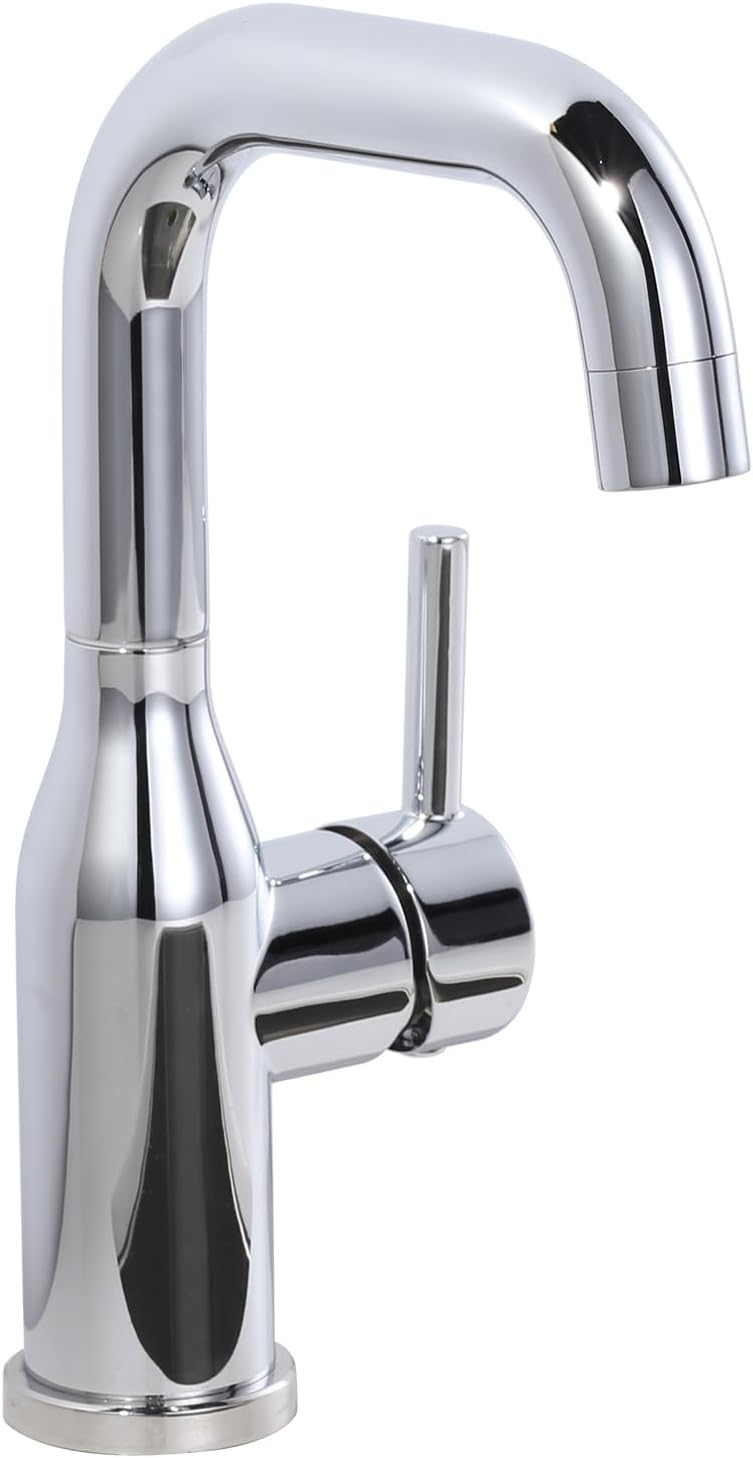 Arcora Bar Sink Faucet Single Hole: Chrome Wet Bar Faucets - Prep Sink Faucet 360 Swivel - Small Kitchen Bathroom Faucet with cUPC Supply Lines - Image 1