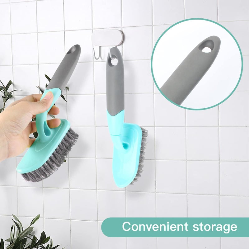 KUFUNG Scrub Brush, Cleaning Shover Scrubber with Ergonomic Handle Bristles for Bathroom Shower Sink Carpet Floor (9 inch, Blue) - Image 5