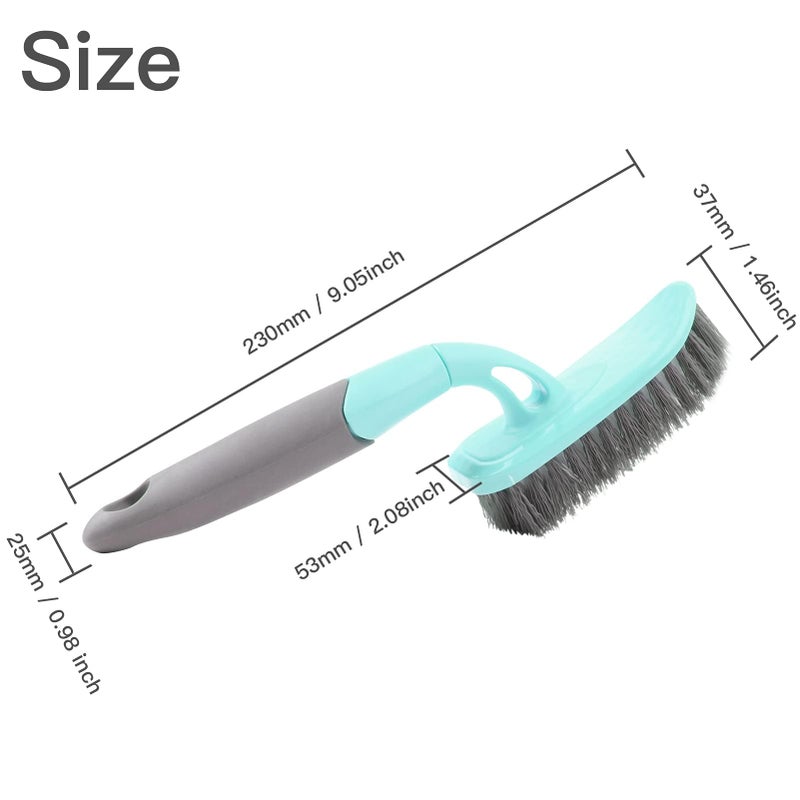 KUFUNG Scrub Brush, Cleaning Shover Scrubber with Ergonomic Handle Bristles for Bathroom Shower Sink Carpet Floor (9 inch, Blue) - Image 2