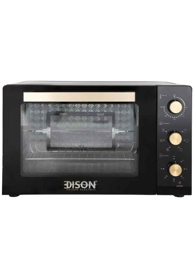 EDISON Double Glass Electric Oven 45Liter Black - Image 1